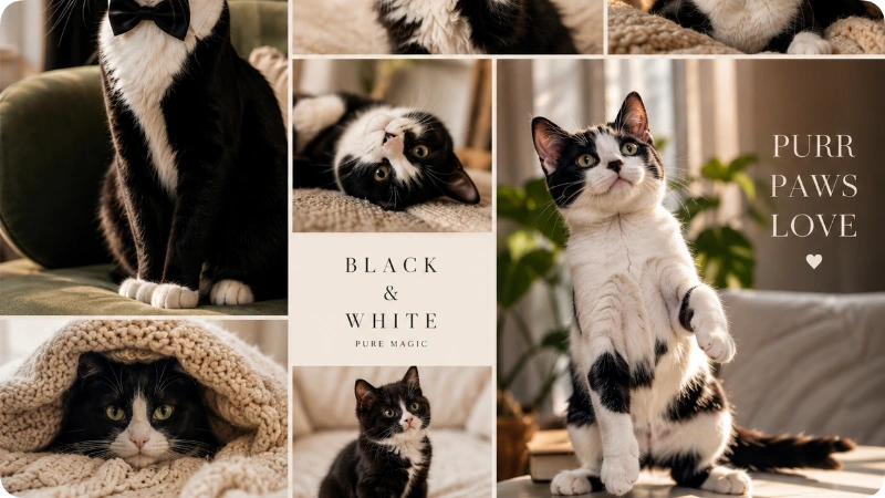 Best Black and White Cat Names Overall