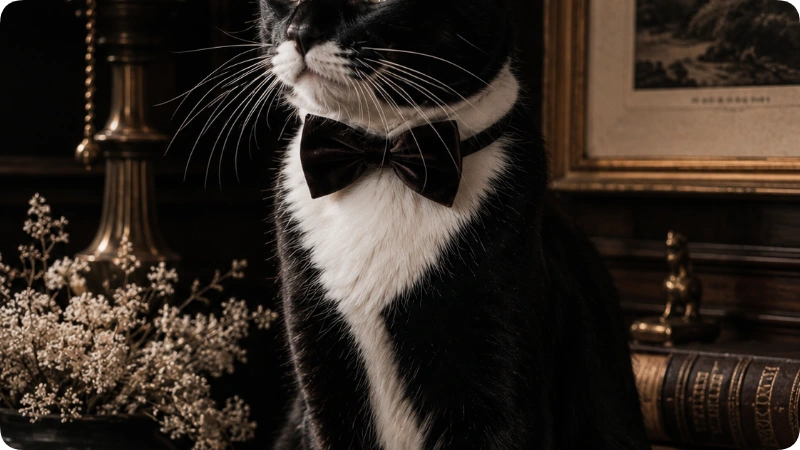 Elegant Black and White Cat Names
