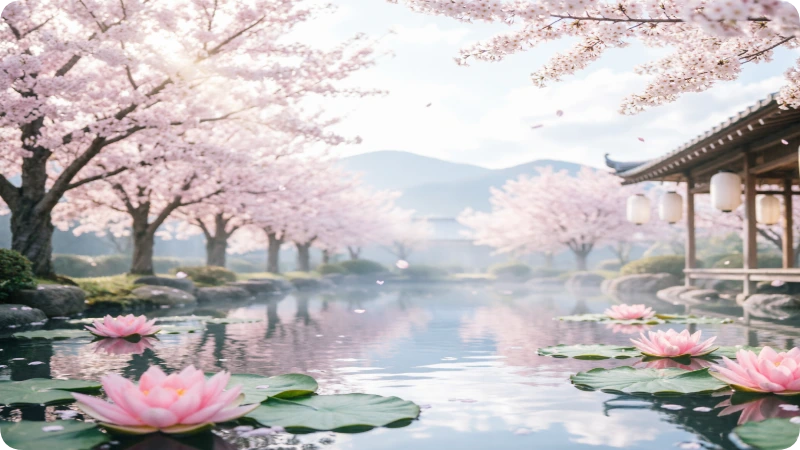 Japanese & Asian Inspired Pink Flower
