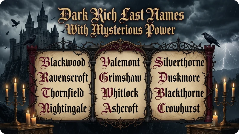 Dark Rich Last Names With Mysterious Power