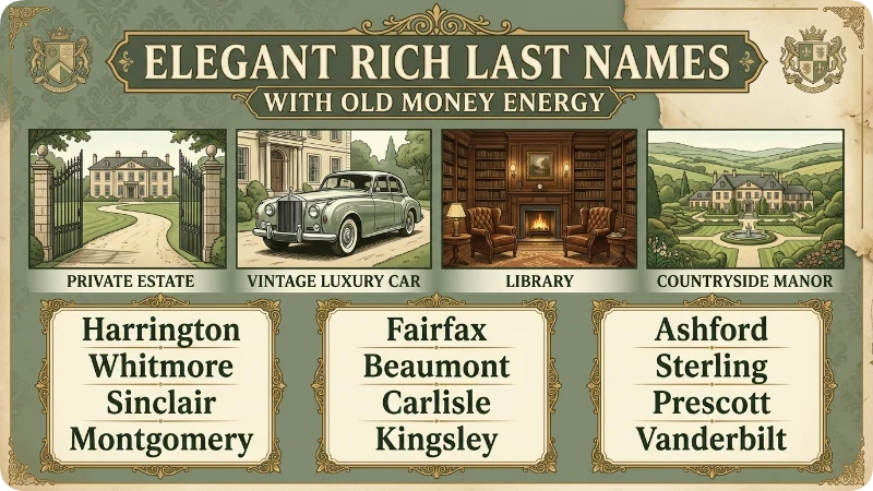Elegant Rich Last Names With Old Money Energy