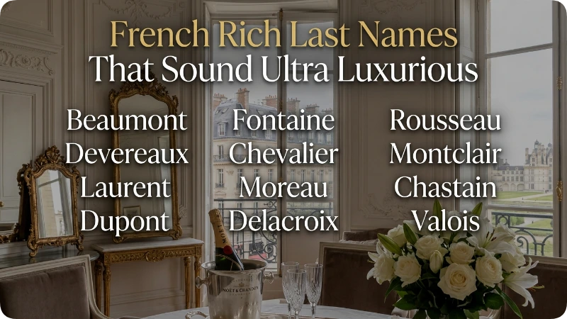 French Rich Last Names That Sound Ultra Luxurious