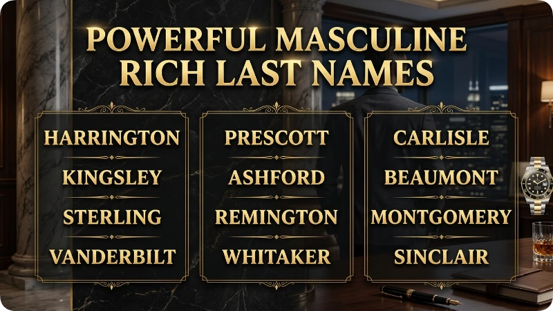Powerful Masculine Rich Last Names
