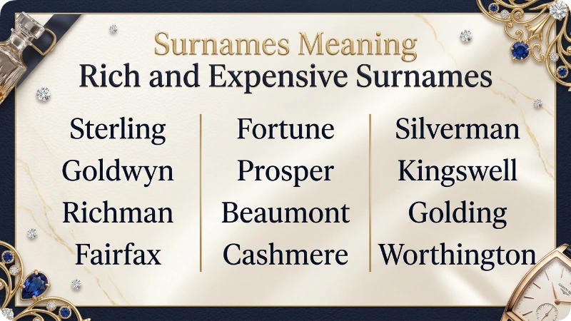 Surnames Meaning Rich And Expensive Surnames