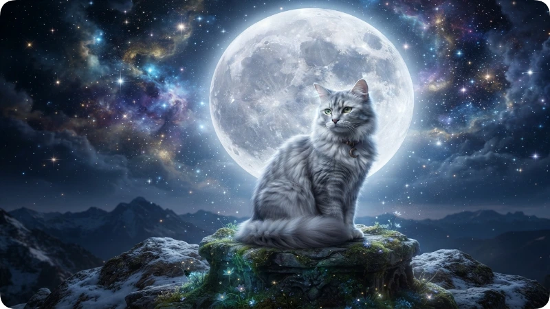 Celestial & Moon Inspired Names for Gray Cats