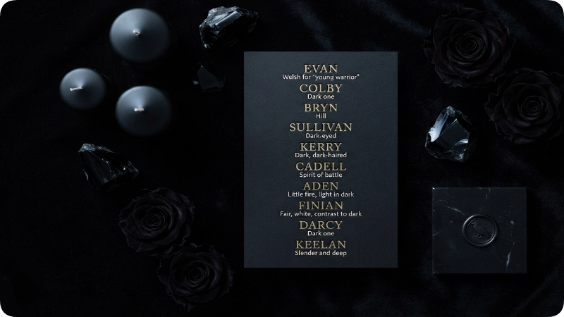 Elegant Girl Names That Mean Black