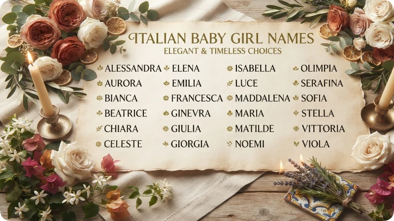 Most Beautiful Female Italian Names