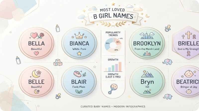 Most Popular Girl Names Beginning With B