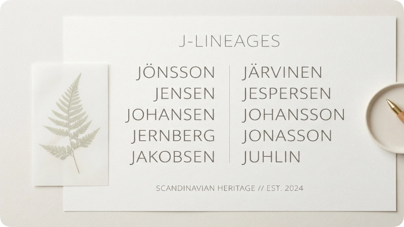 Soft & Minimalist J Last Names