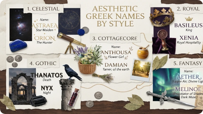 Aesthetic Greek Names by Style