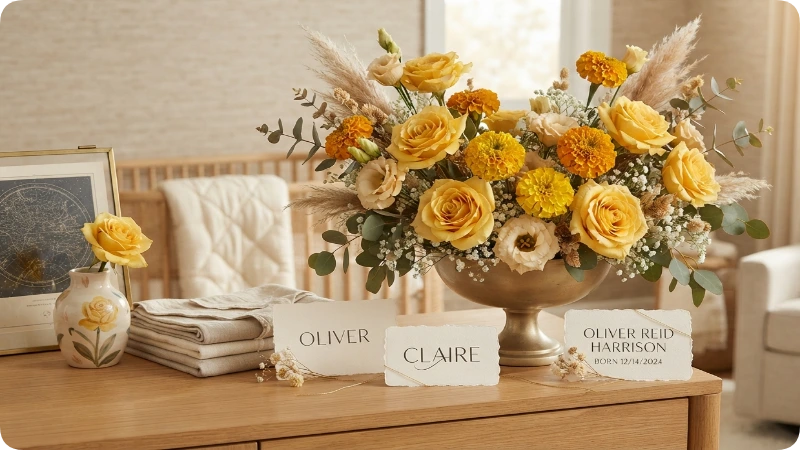 Elegant Yellow Floral Names for Modern Babies
