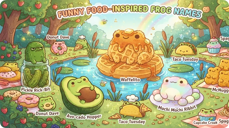 Funny Frog Names Inspired by Food