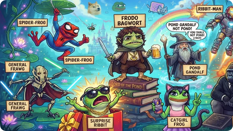Pop Culture and Meme Inspired Frog Names