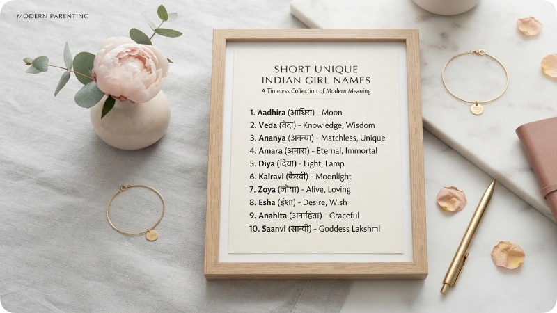 Short Unique Indian Girl Names