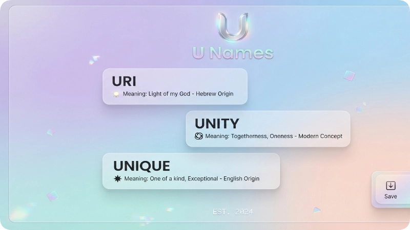Modern & Trendy U Names