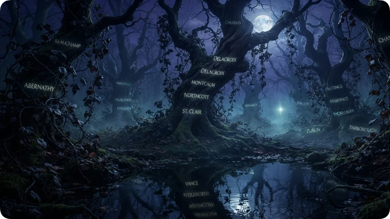 Nature Inspired Dark Surnames