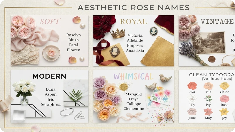 Rose Name Aesthetic Categories