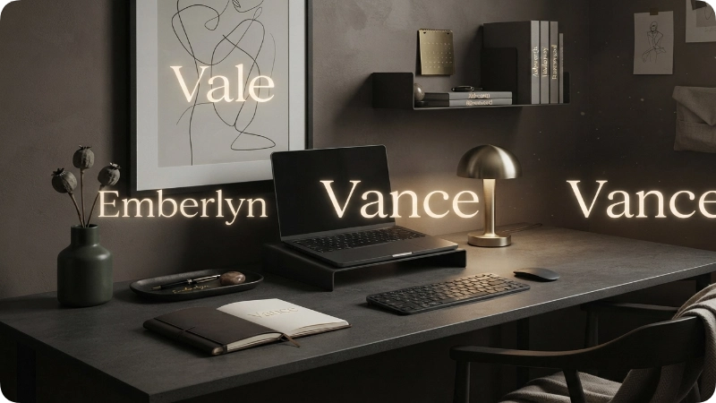 Soft Goth Modern Aesthetic Surnames