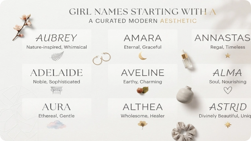 Modern & Trendy A Names