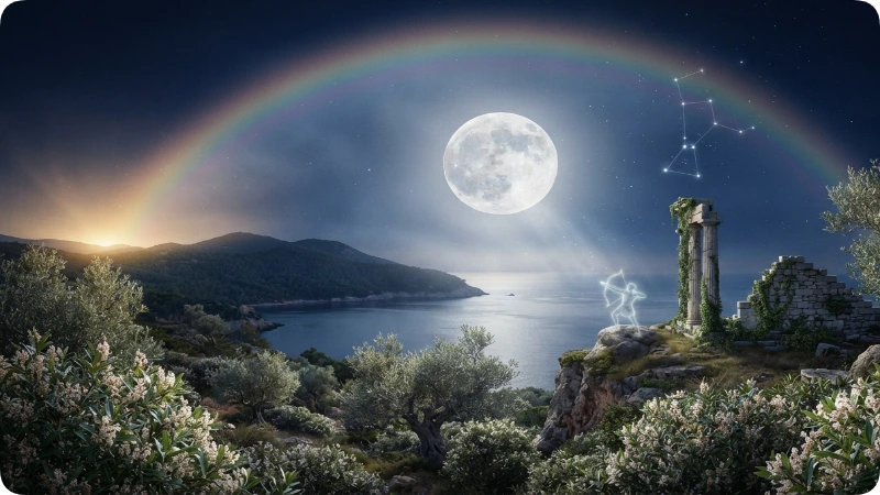 Greek mythology names inspired by nature and the sky