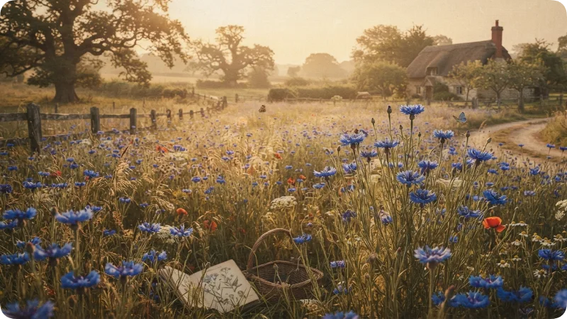 Wild Blue Flowers With