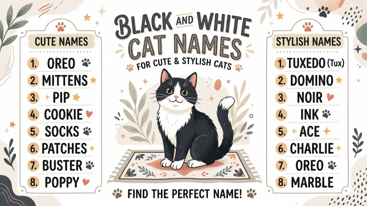 Black and White Cat Names